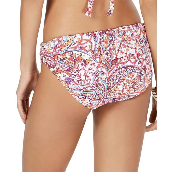 NEW RALPH LAUREN mystic paisley shirred band hipster in plum - Picture 2 of 2